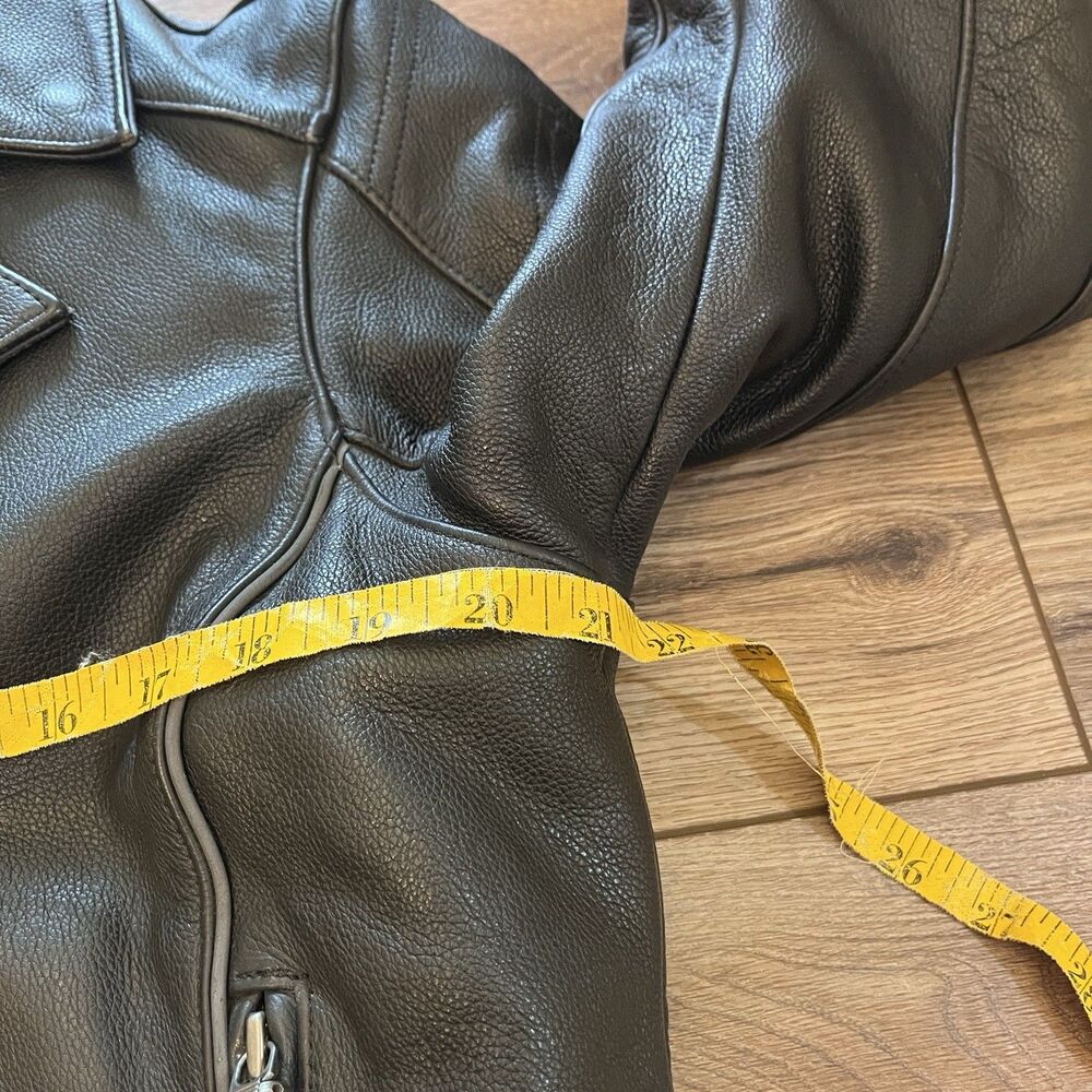 First Gear Black Leather Flames Motorcycle Riding Biker Jacket Women's L w/Liner - Picture 10 of 11